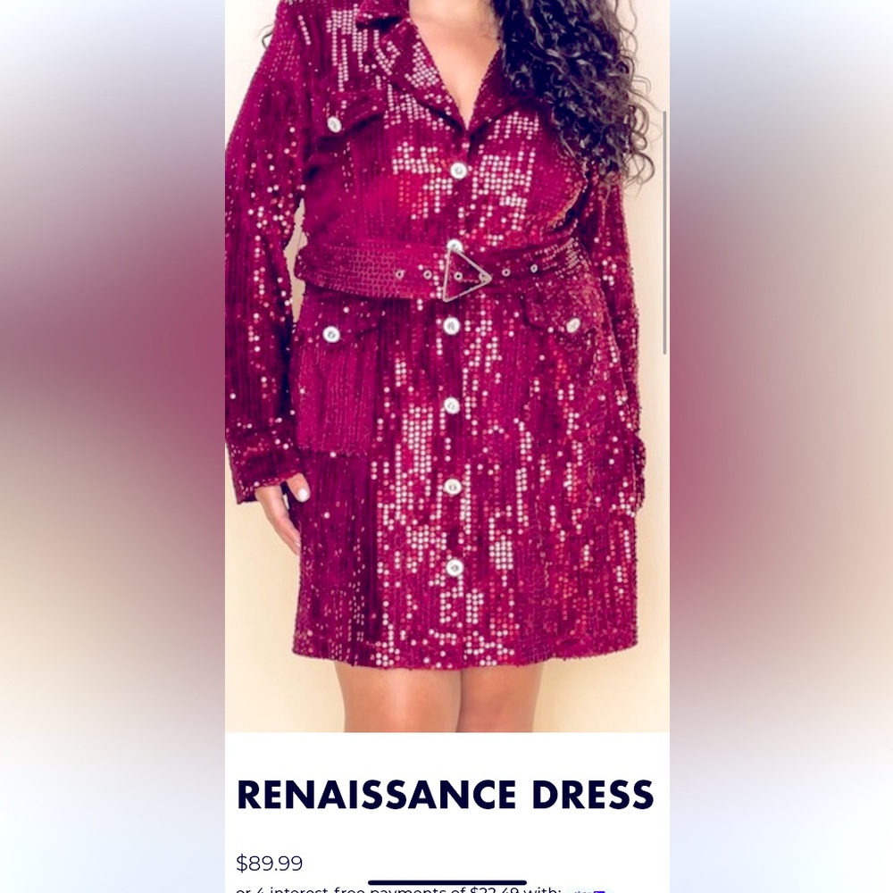 NWT sequins red party dress